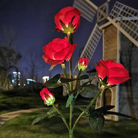 BLOOMGLOW – Lampes solaires fleurs à 5 têtes pour ambiance de jardin