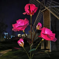 BLOOMGLOW – Lampes solaires fleurs à 5 têtes pour ambiance de jardin