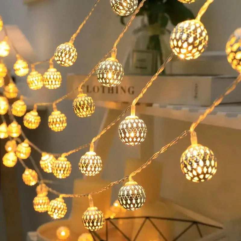 CASALORA – Marokkanische Lichterkette mit Kugeln für warmes dekoratives Licht