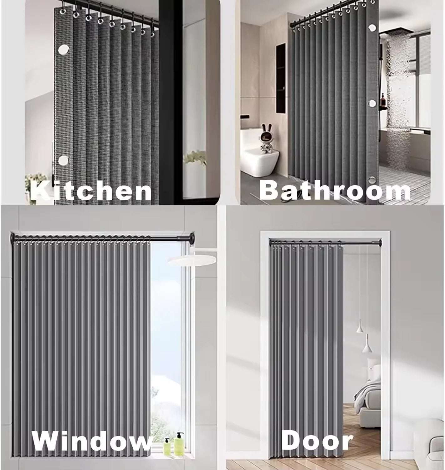 FLEXICURVE – Magnetic Foldable Shower Curtain for Walk-In Bathrooms