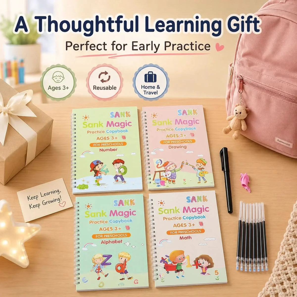 LETTERLOOP – Handwriting Practice Copybook Set with Pen for Everyday Learning