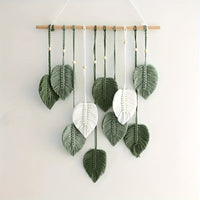 Verdelia - Bohemian Green Leaf Wall Hanging