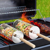ROLLGRILL – Panier de grillade roulant en acier inoxydable