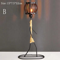 LUMIVIBE – Abstract Metal Candle Holder Sculpture