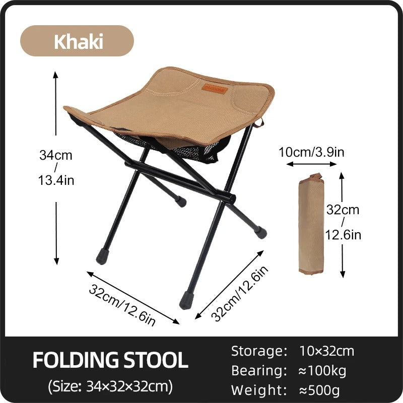 TREKSEAT – Tabouret de camping pliant en aluminium portable