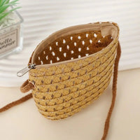 MINIBLOOM – Mini sac bandoulière en paille tissée