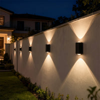 LumaFence - Solar ColorGlow Outdoor Wall Lamp Set