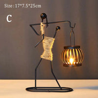 LUMIVIBE – Abstract Metal Candle Holder Sculpture