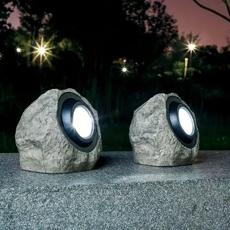Stoneva - Solar simuliertes Felsen-Gartenlicht