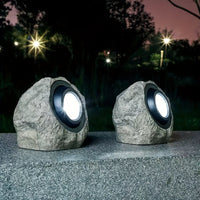 Stoneva - Solar simuliertes Felsen-Gartenlicht