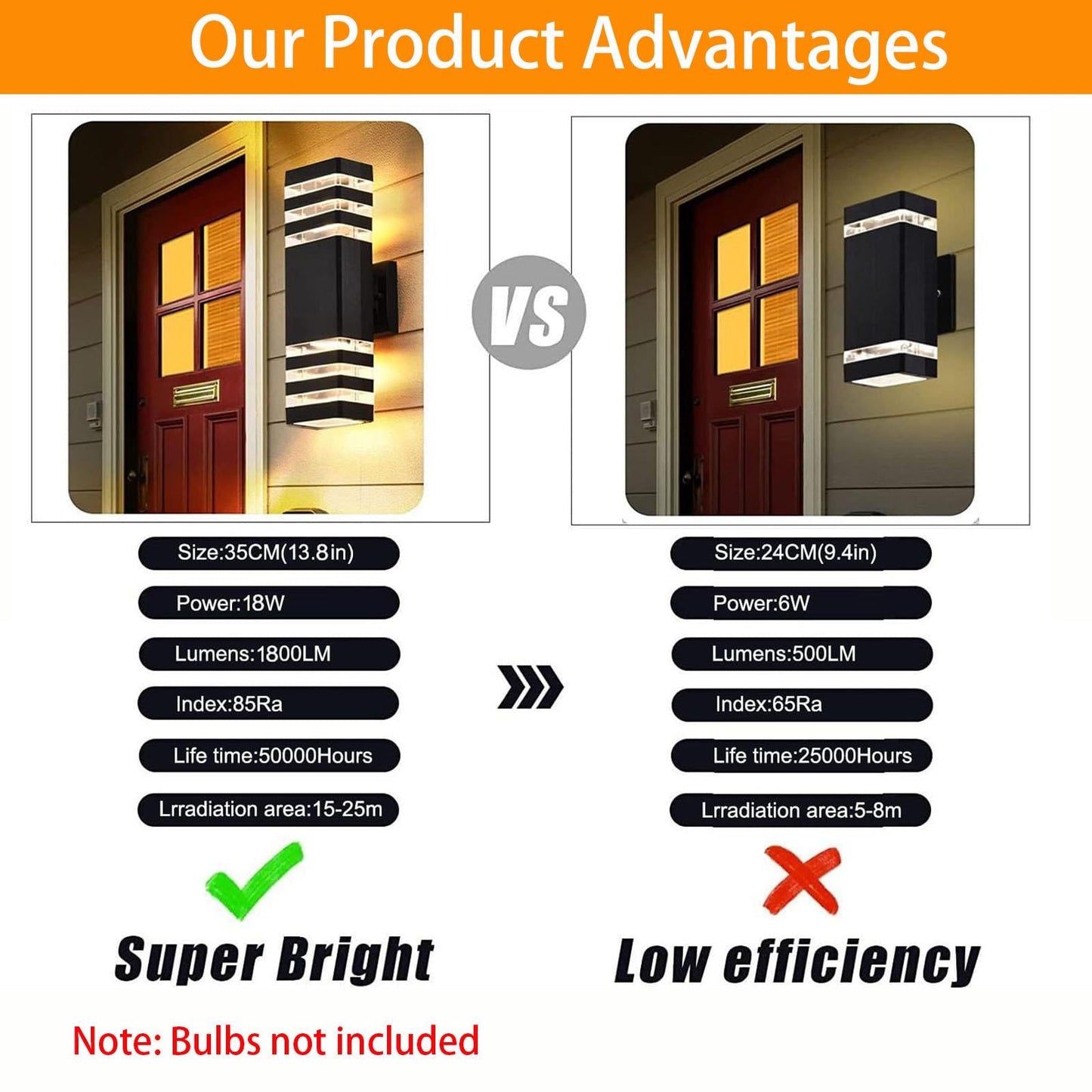 NoirLuma - 3-Layer Square Outdoor Wall Light