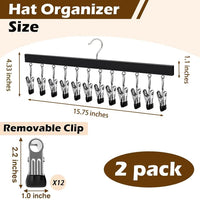CAPTIER – Hut-Organizer mit 12 Clips für eine ordentliche Präsentation