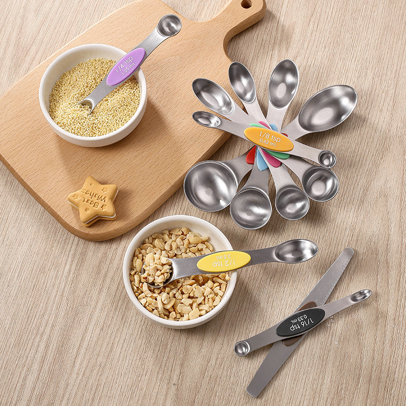 MEASURIX – Magnetic Stainless Steel Measuring Spoons Set