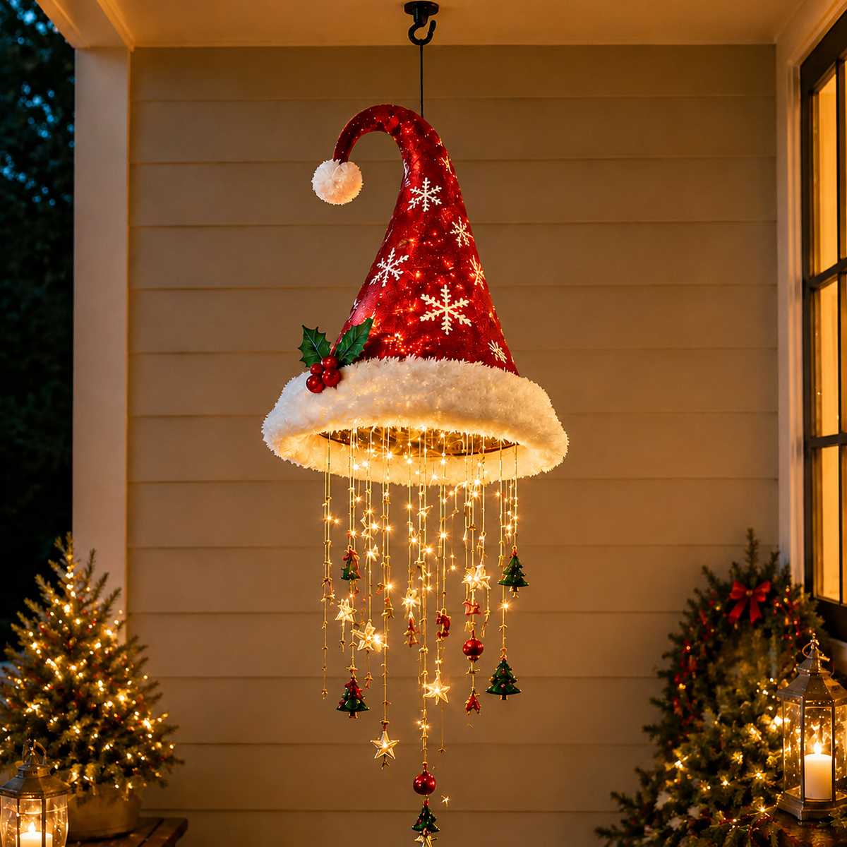 FESTICAPORA – Leuchtende Weihnachtsmannmütze als Dekoration für bezaubernde Weihnachtsdekorationen
