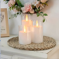 FLAMORIA – Lot de bougies sans flamme pour une lueur chaleureuse réaliste
