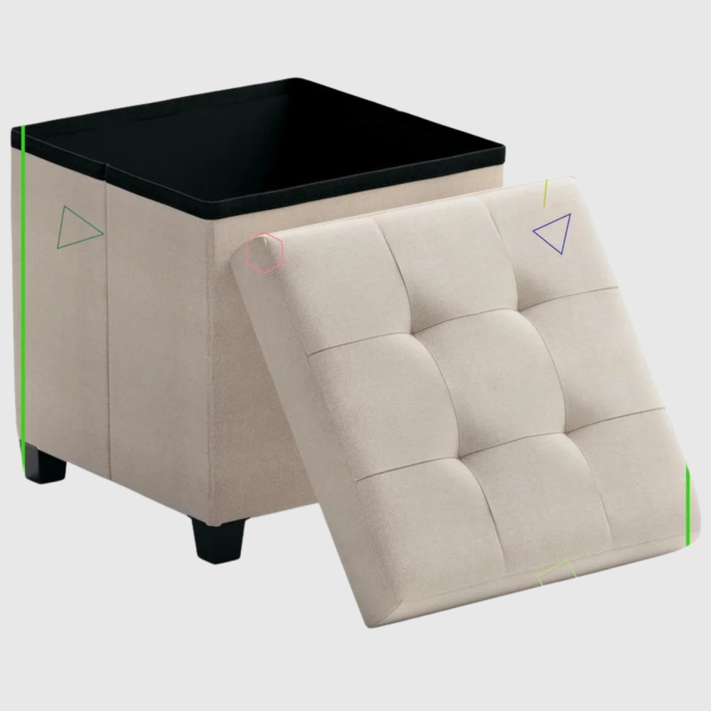 COMFYNEST – Square Storage Ottoman Bench