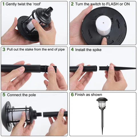 PATIOFLAME – Lampes torches solaires pour allées et chemins de cour