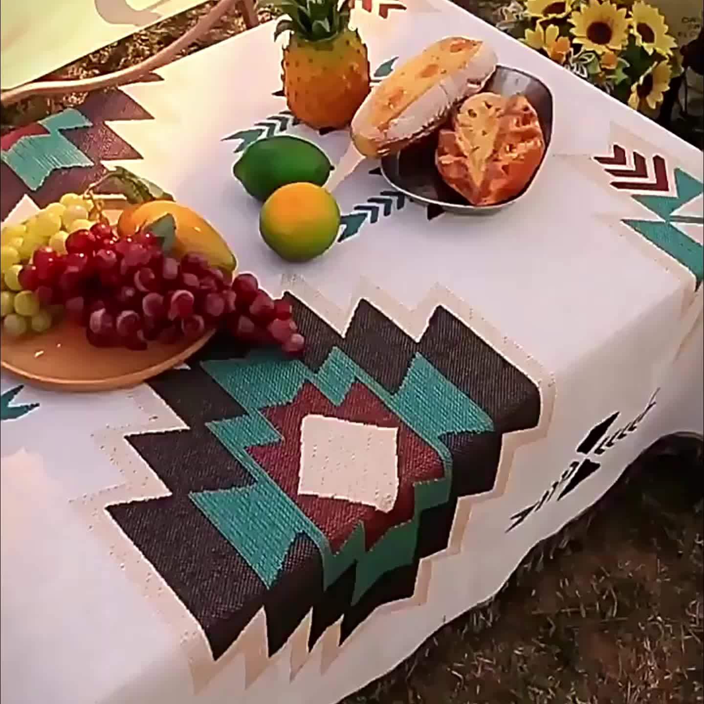 BohoLiving - Südwestlicher Jacquard-Picknickdecke