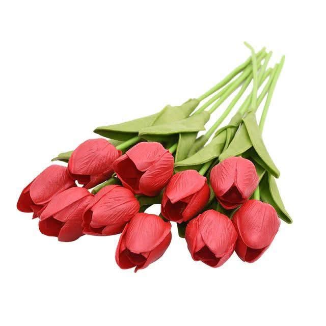 TULIPLUME – Composition florale artificielle pour une décoration de table élégante