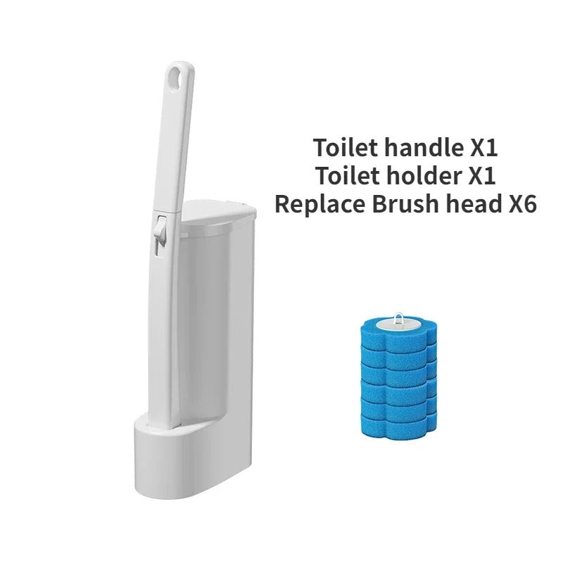 CLEANOVA – Disposable Toilet Brush Set with Replaceable Heads