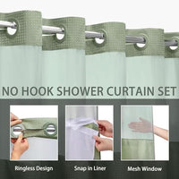 SPAELLE – Waffle Shower Curtain for Serene Bath Styling