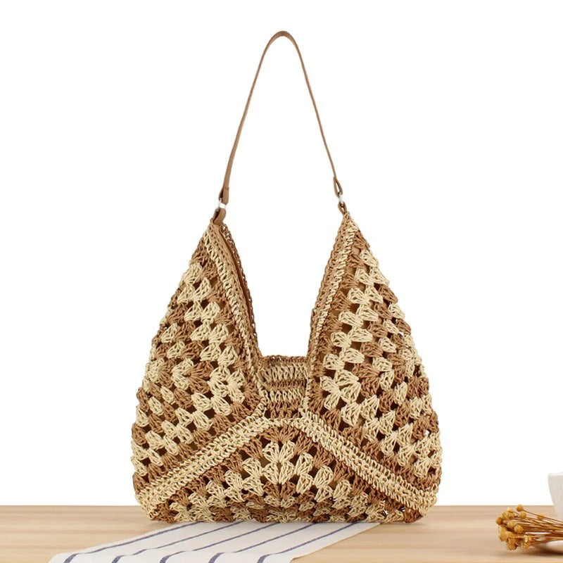 SUNLACE – Bohemian Crochet Beach Tote Bag