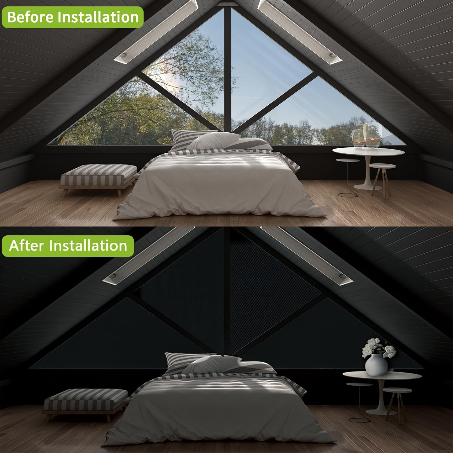 DARKFLOW – No-Drill Blackout Curtains for Home & Office Use