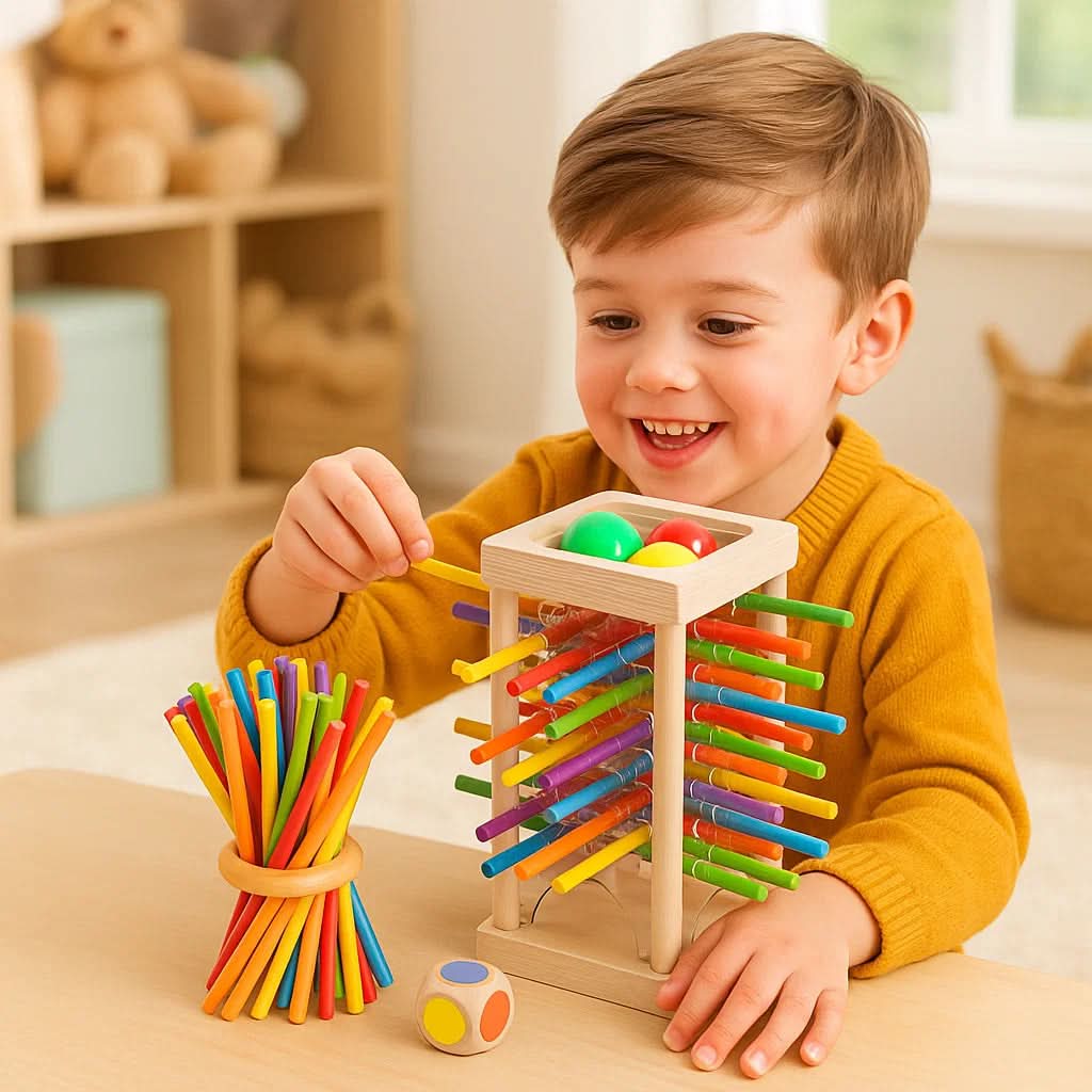 STIXELORA – Interactive Stick Stacking Toy for Motor Skill Development