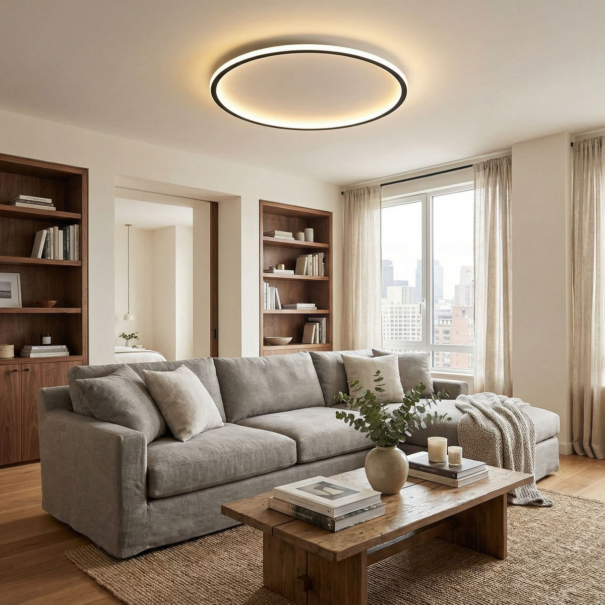 RUNDLYS – Scandinavian Round LED Ceiling Lamp for Soft Ambient Glow
