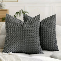 CORDFLOW – Housses de coussin à texture bulle pour décoration canapé et chambre