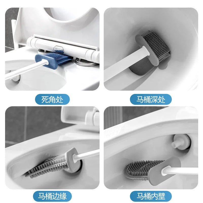 FLATFLEX – Silicone Flat Head Toilet Brush Set