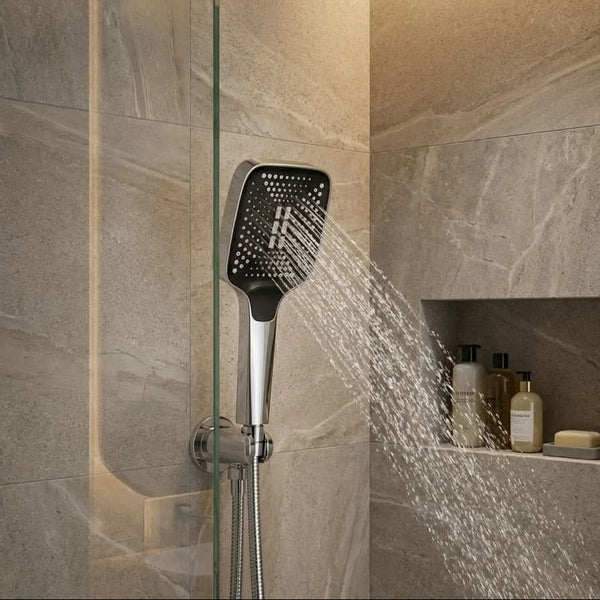 AQUASQUARE – High Pressure 3 Mode Rainfall Shower Head