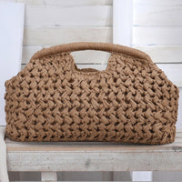LUXEWEAVE – Sac à main en raphia tissé