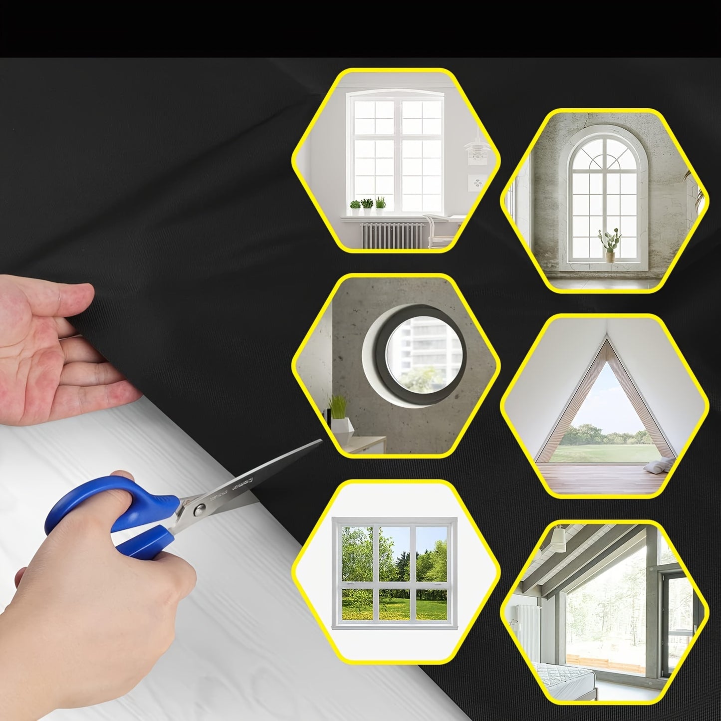 DARKFLOW – No-Drill Blackout Curtains for Home & Office Use