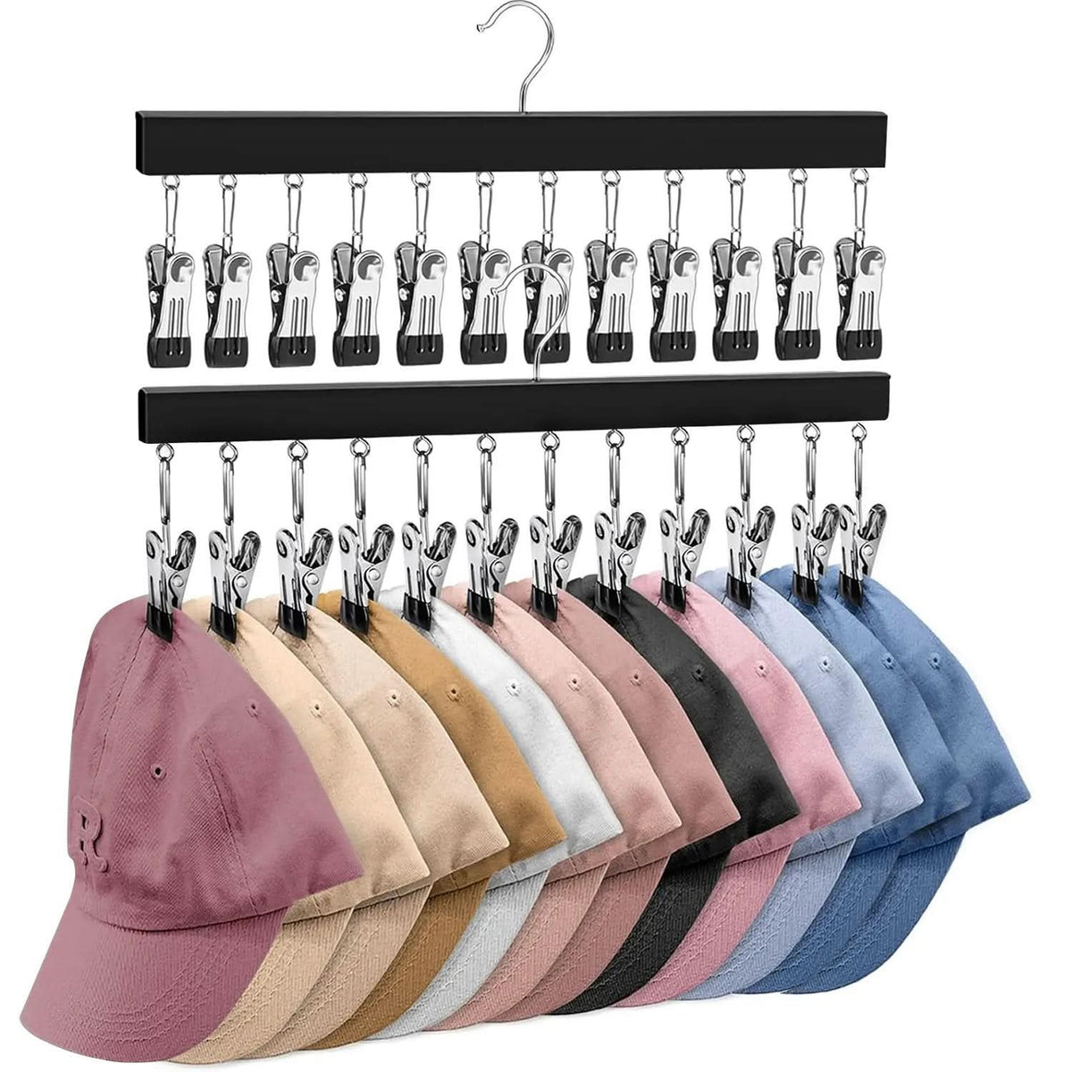 CAPTIER – Hut-Organizer mit 12 Clips für eine ordentliche Präsentation