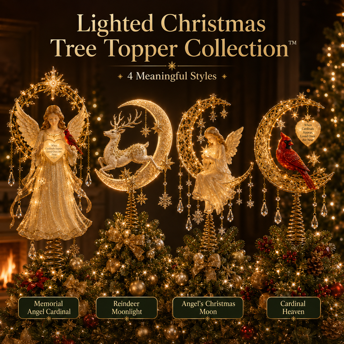 STARZEVORA – Decorative Christmas Tree Topper with Elegant Illumination
