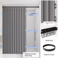 FLEXICURVE – Magnetic Foldable Shower Curtain for Walk-In Bathrooms