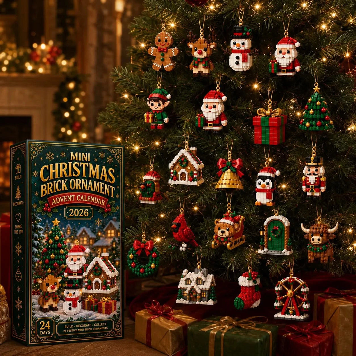 BRIXMASIA – Buildable Christmas Brick Ornament Advent Calendar