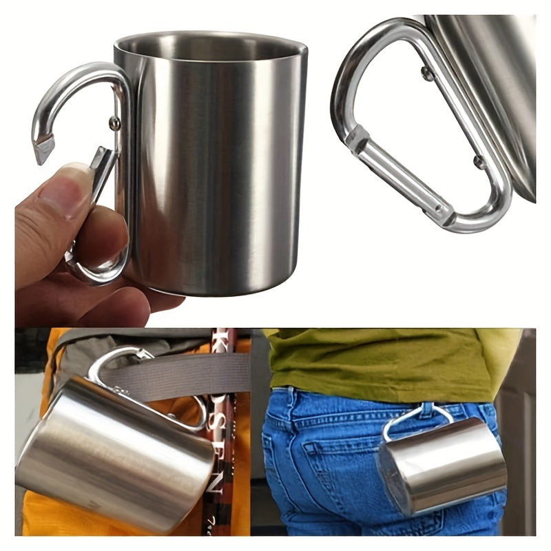 CLIPTREK – Gobelet de camping portable en acier inoxydable