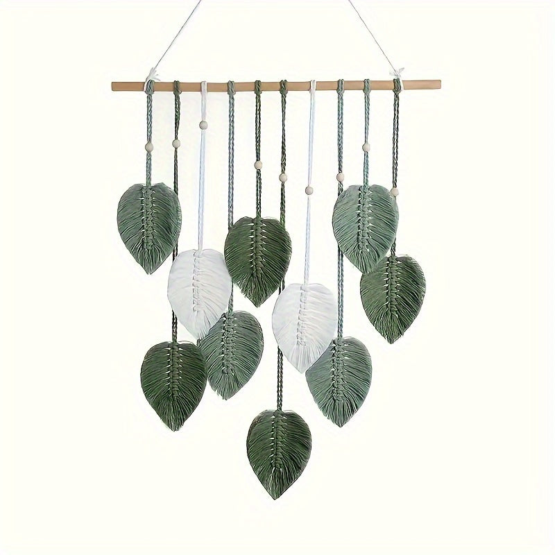 Verdelia - Bohemian Green Leaf Wall Hanging