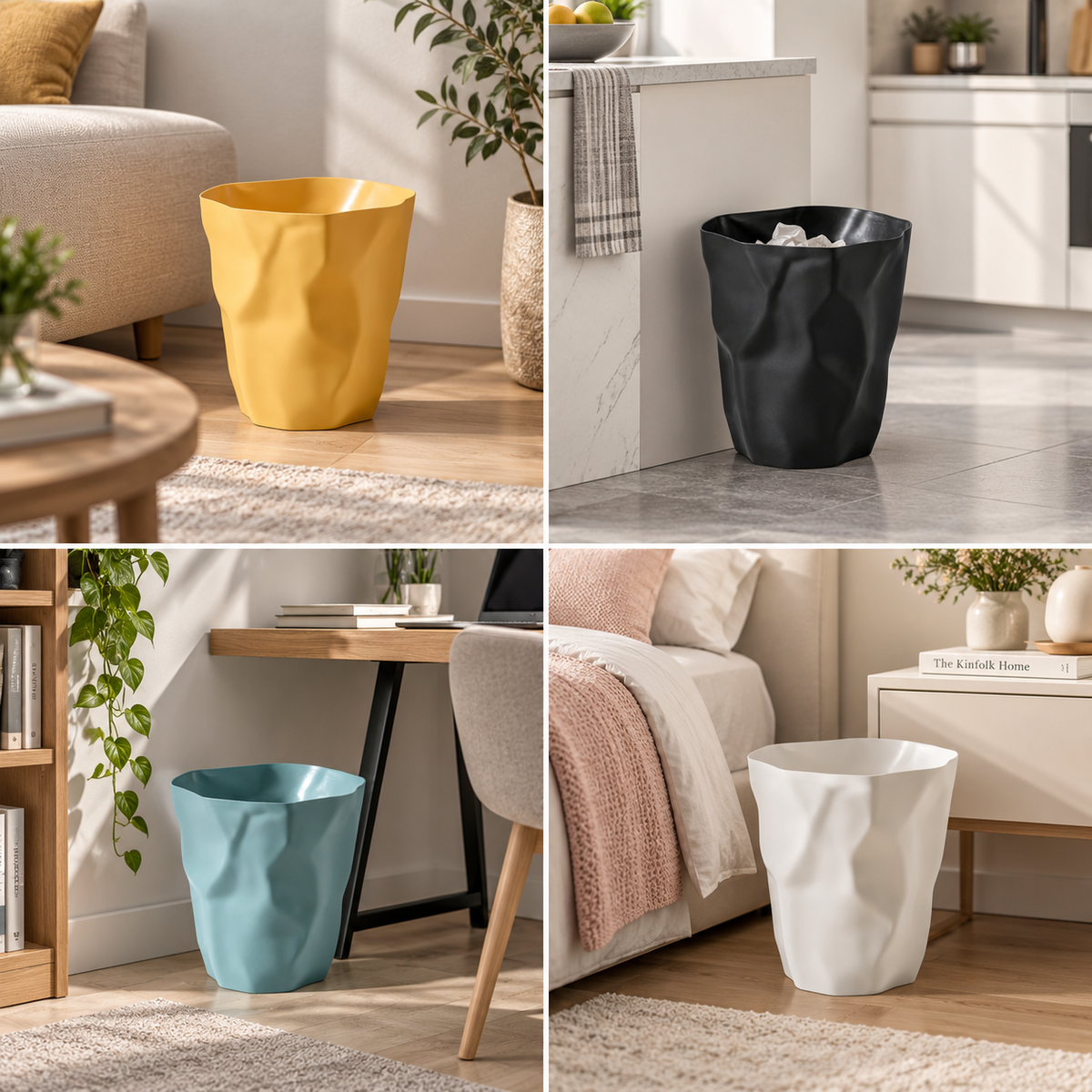 CURVEBIN – Abfalleimer mit unregelmäßiger Form für platzsparendes Design