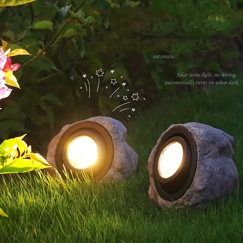 Stoneva - Solar simuliertes Felsen-Gartenlicht