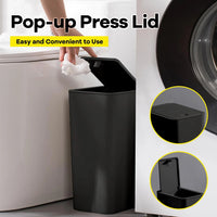 PRESSLUX – Slim Press Top Trash Can 10L