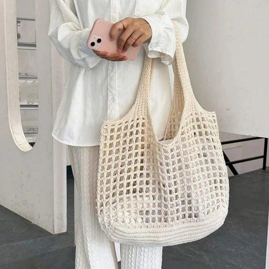 SANDWEAVE – Crochet Woven Beach Tote Bag