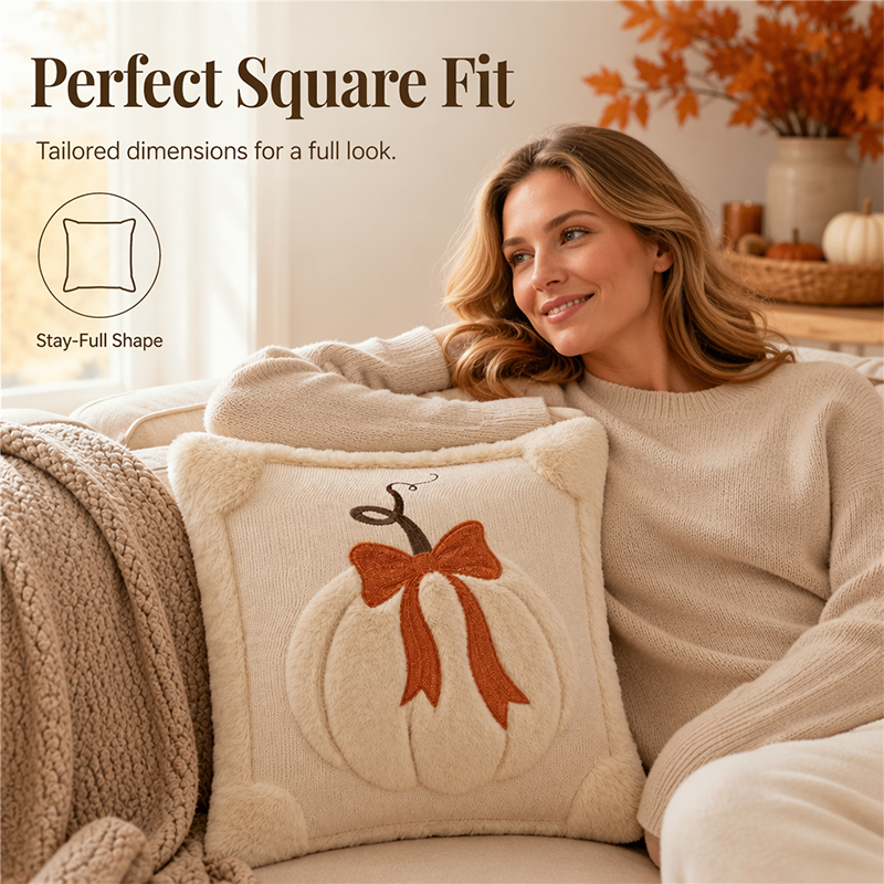 FALLHAVEN – Autumn Pillow Cover for Warm and Cozy Style