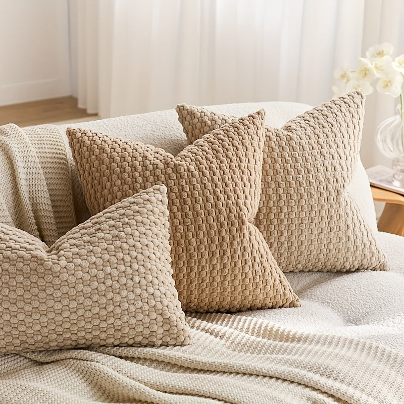 CORDFLOW – Housses de coussin à texture bulle pour décoration canapé et chambre