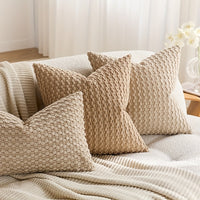 CORDFLOW – Housses de coussin à texture bulle pour décoration canapé et chambre