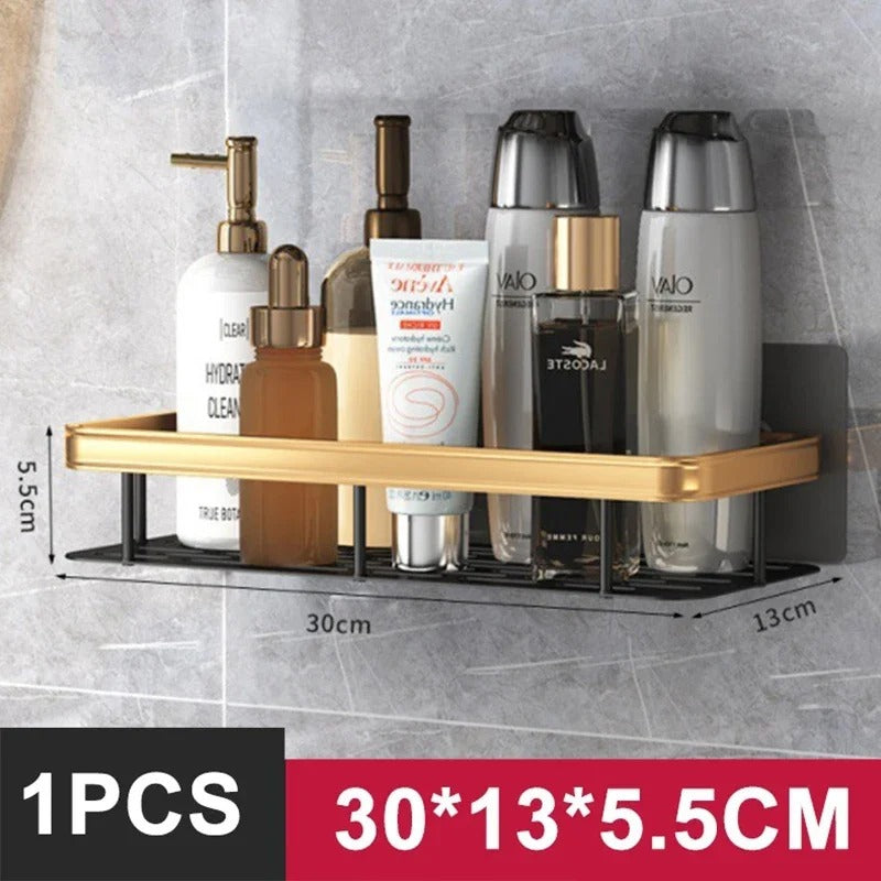 ALUVAULT – Organisateur mural en alliage d'aluminium pour étagère de salle de bain