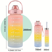 HYDRAGRAD – Gradient Water Bottle with Straw