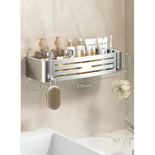 ALUMORA – Selbstklebender Aluminium-Badregal-Organizer